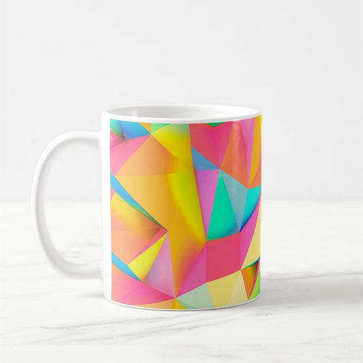 Mug Illustration 3D - Colorful low poly texture3d, abs (Gauche)