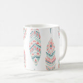 Mug Illustration à la main des plumes ethniques (Devant droit)