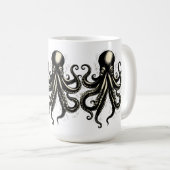 Mug Illustration à l'encre de tentacules curieux de pi (Devant droit)
