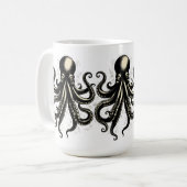Mug Illustration à l'encre de tentacules curieux de pi (Devant gauche)