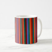 Mug Illustration à rayures multicolores (Devant droit)