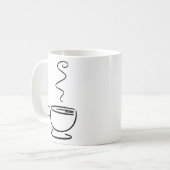 Mug Illustration abstraite de boisson au café (Devant gauche)