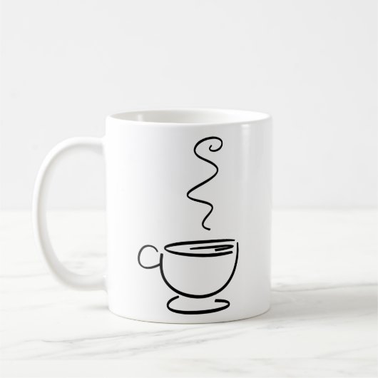 Mug Illustration abstraite de boisson au café (Gauche)