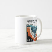 Mug Illustration Abstraite du parc national du Grand C (Devant droit)