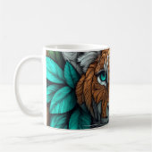 Mug illustration abstraite d'un visage de lion (Gauche)