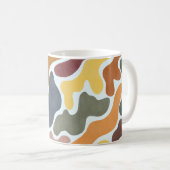 Mug Illustration abstraite moderne aux tons terreux. (Devant droit)
