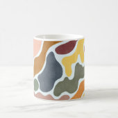 Mug Illustration abstraite moderne aux tons terreux. (Centre)