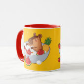 Mug Illustration adorable de capybara dans un bain de (Devant gauche)