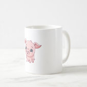 Mug Illustration adorable de Kawaii Piglet (Devant droit)