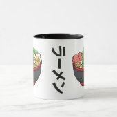 Mug Illustration amusante de grenouille ramen mangeant (Centre)
