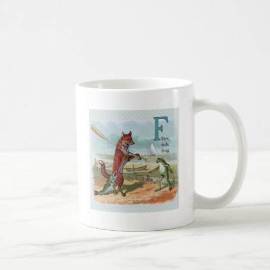 Mug Illustration ancienne de la pêche à la grenouille  (Droite)