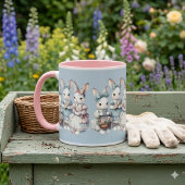 Mug Illustration aquarelle des sœurs lapines de la cha