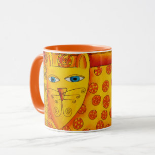 Mug Illustration aquarelle léopard à motifs