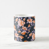 Mug Illustration arrière - plan sans couture de fleurs (Centre)