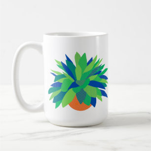 Mug Illustration artistique de plantes succulentes géo