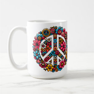 Mug illustration artistique de symbole de signe de pai