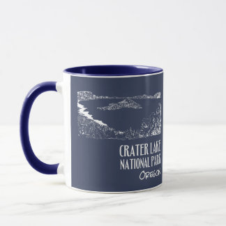 Mug Illustration artistique du parc national Crater La