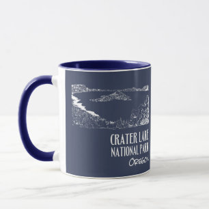 Mug Illustration artistique du parc national de Crater