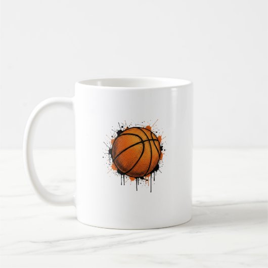 Mug Illustration Basket-ball Croquis Moderne (Gauche)