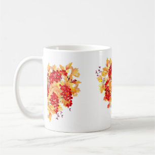 Mug Illustration botanique aquarelle. Au en forme de c