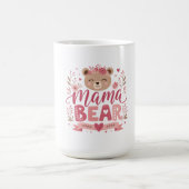 Mug Illustration botanique de maman ourse à fleurs ros (Centre)