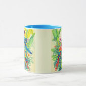 Mug Illustration botanique d'oiseaux tropicaux (Centre)