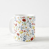 Mug Illustration botanique Motif fleur sauvage (Devant gauche)
