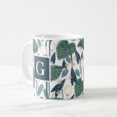 Mug Illustration botanique Plante Maman Monogramme (Devant gauche)