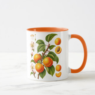 Mug Illustration botanique vintage d'abricot