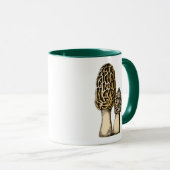 Mug Illustration botanique Vintage de Morel Mushroom (Devant droit)