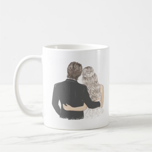 Mug Illustration Bride et Groom (Gauche)