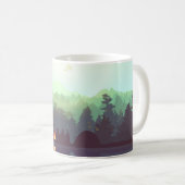 Mug Illustration Camping Adventure Forest Mountain (Devant droit)