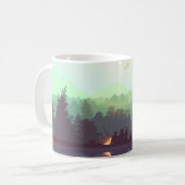 Mug Illustration Camping Adventure Forest Mountain (Devant gauche)