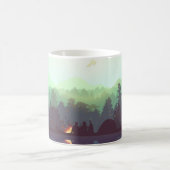 Mug Illustration Camping Adventure Forest Mountain (Centre)