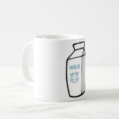 Mug Illustration Carton de lait de vache laitière cuit (Devant gauche)