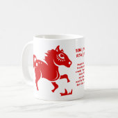 MUG ILLUSTRATION CHINOISE DU CHEVAL PAPERCUT DE (Devant gauche)