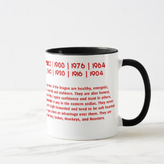 MUG ILLUSTRATION CHINOISE DU DRAGON PAPERCUT DE