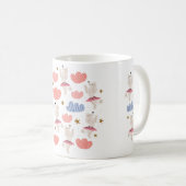 Mug Illustration circulaire avec de mignons chiens de  (Devant droit)
