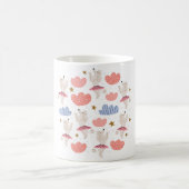 Mug Illustration circulaire avec de mignons chiens de  (Centre)