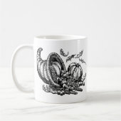 Mug Illustration classique en osier Cornucopia noir bl (Gauche)