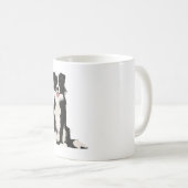 Mug Illustration Collie Bordure ! (Devant droit)