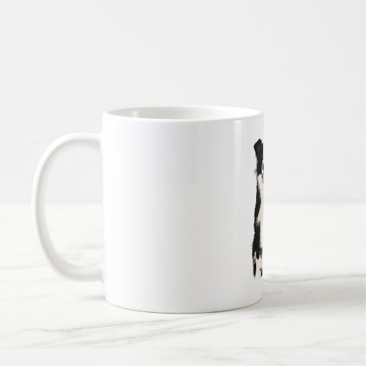 Mug Illustration Collie Bordure ! (Gauche)