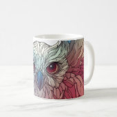 Mug illustration colorée du visage d'un hibou, (Devant droit)