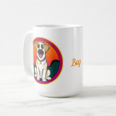 Mug Illustration colorée d'un chien souriant (Devant gauche)