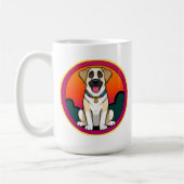 Mug Illustration colorée d'un chien souriant (Gauche)