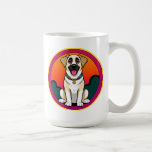 Mug Illustration colorée d'un chien souriant