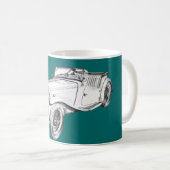 Mug Illustration convertible de voiture ancienne de MG (Devant droit)