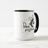 Mug Illustration Cute Chibi Bee Citation (Devant droit)