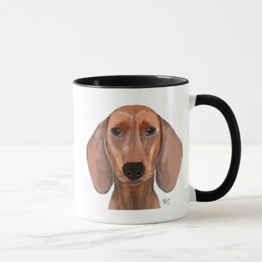 Mug Illustration Dachshund Plain (Droite)