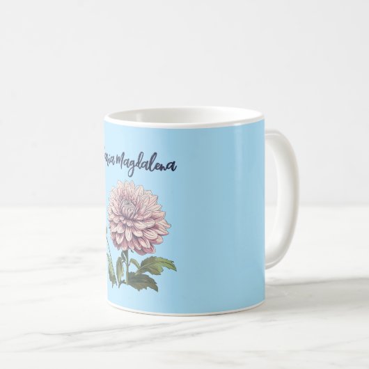 Mug Illustration Dahlia (Devant droit)
